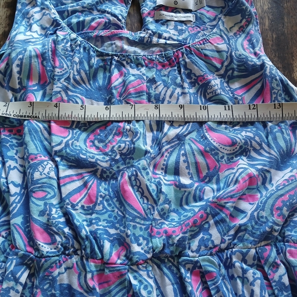 Lilly Pullitzer Sleeveless Floral Maxi Dress in Blue and Pink - Picture 7 of 9